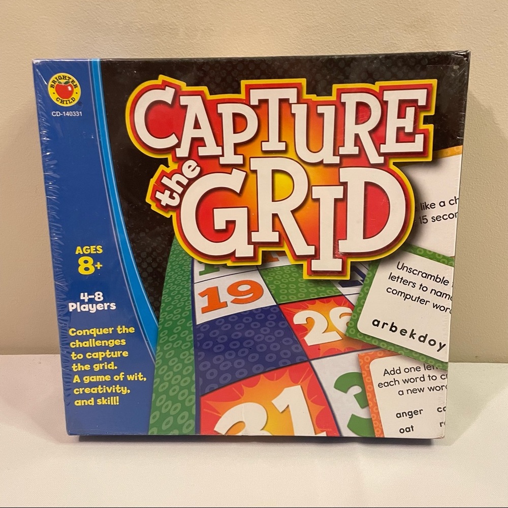 Capture The Grid Board Game / Brighter Child New & Sealed!